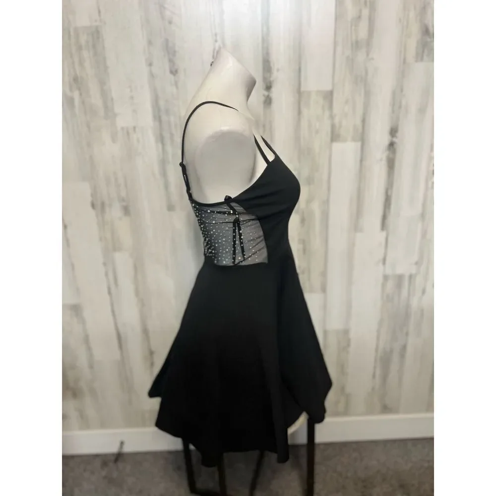 Windsor black flare dress